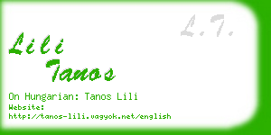 lili tanos business card